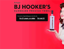 Tablet Screenshot of bjhookersvodka.com